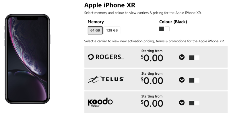 Koodo Promo Apple Iphone Xr For 380 Off At 680 On Contract Iphone In Canada Blog