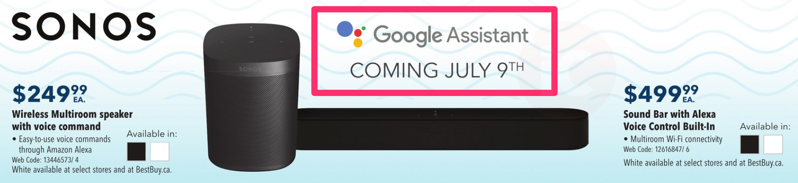 Sonos google assistant