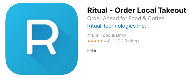 Ritual app order takeout