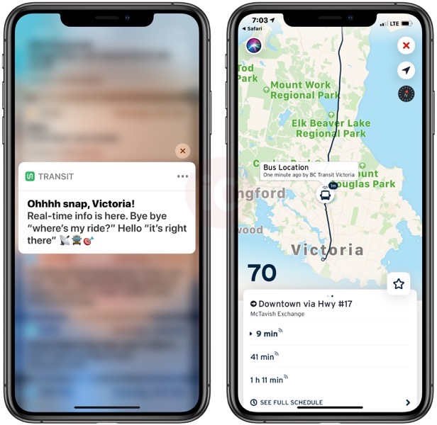 Transit app victoria real time