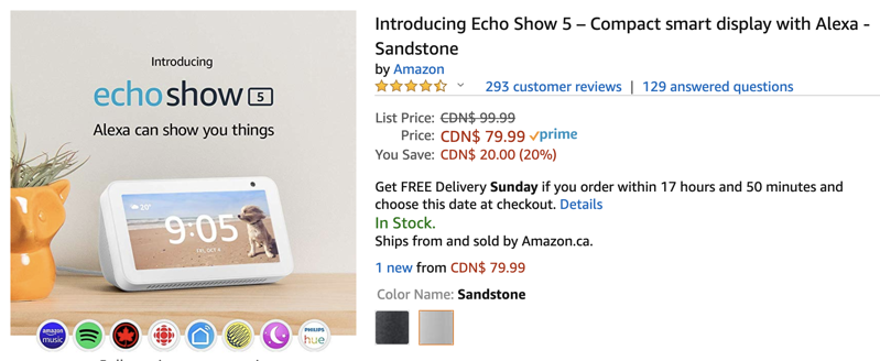 Echo show 5 sale