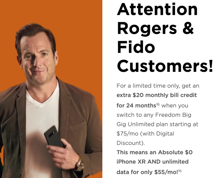 Freedom mobile rogers fido customers