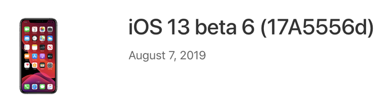 Ios 13 beta 6