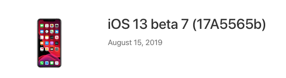Ios 13 beta 7