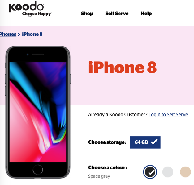 Koodo iphone 8