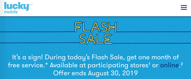 Lucky mobile flash sale