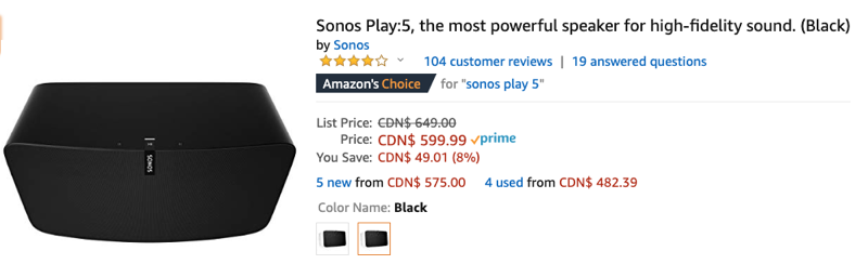 Sonos play 5 amazon
