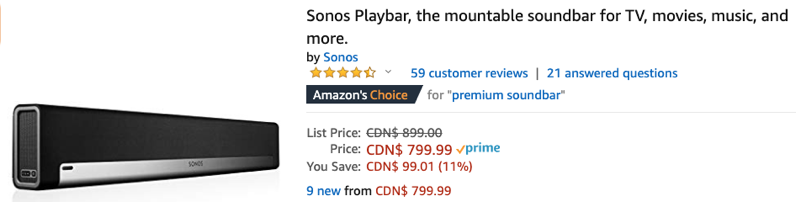 Sonos playbar amazon