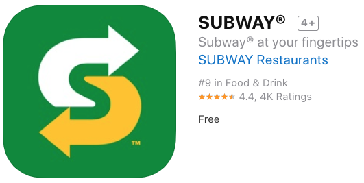 Subway ios app