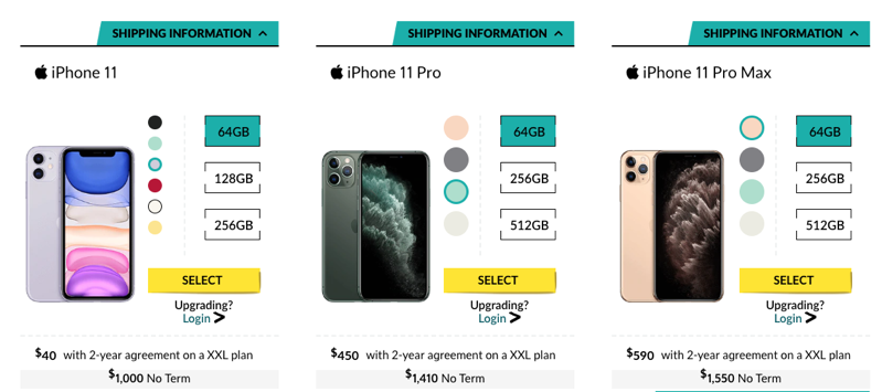 Fido iphone 11 pricing