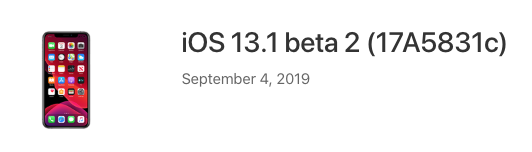 Ios 13 1 beta 2