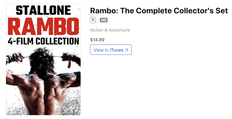 Rambo 4 film collection