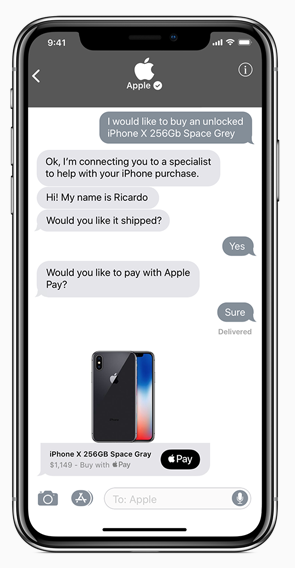 Apple business chat