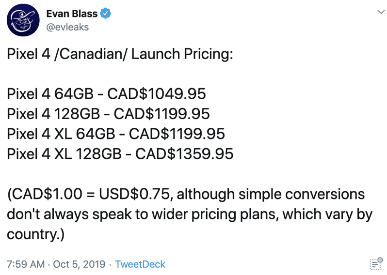 Blass pricing leak