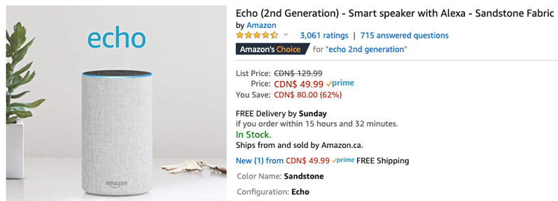 Echo sale lowest price