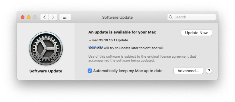 MacOS 10 15 1 update