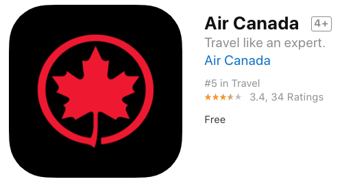 Air canada iphone app