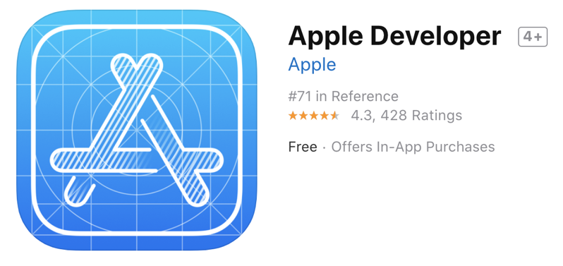 Apple developer app