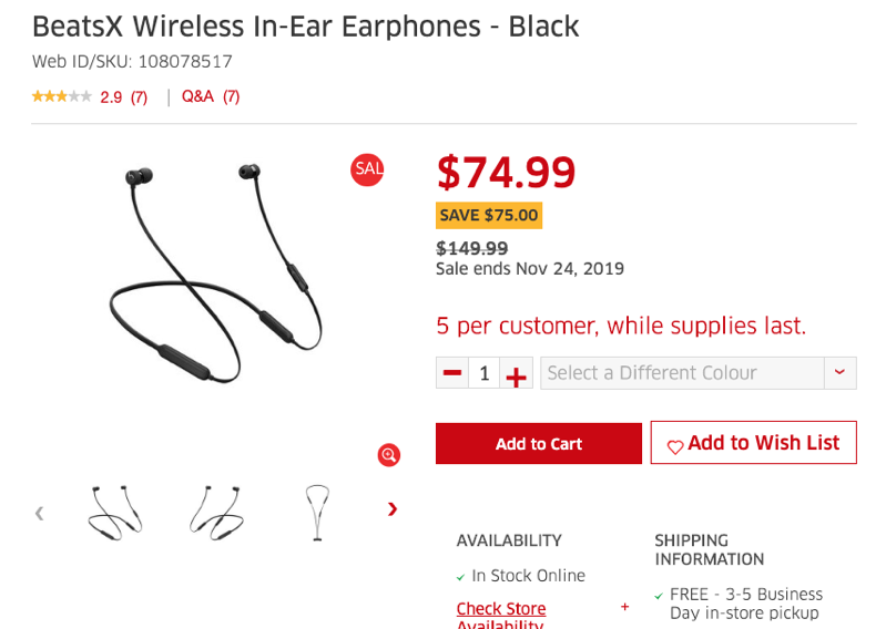 Beatsx wireless earphones sale