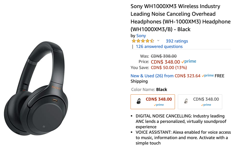 Sony anc wireless headphones sale