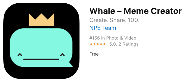 Whale meme creator app