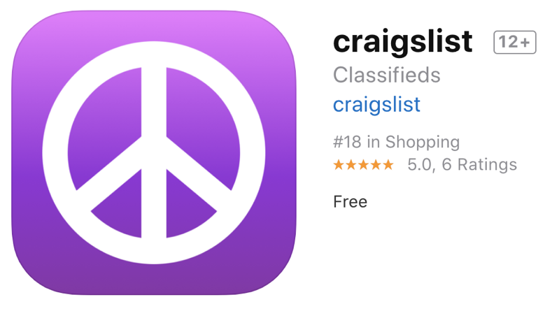 Craigslist iphone app