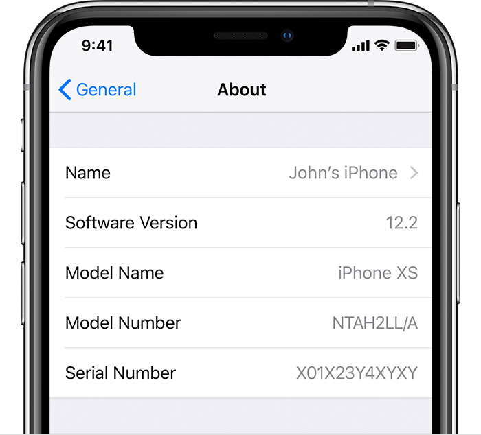 Ios12 iphone xs settings general about crop