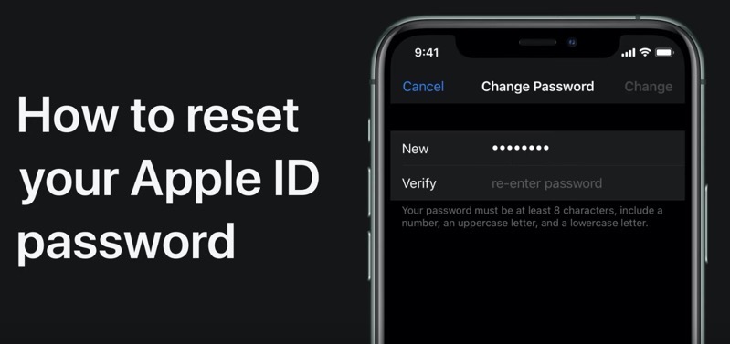 Reset apple id password