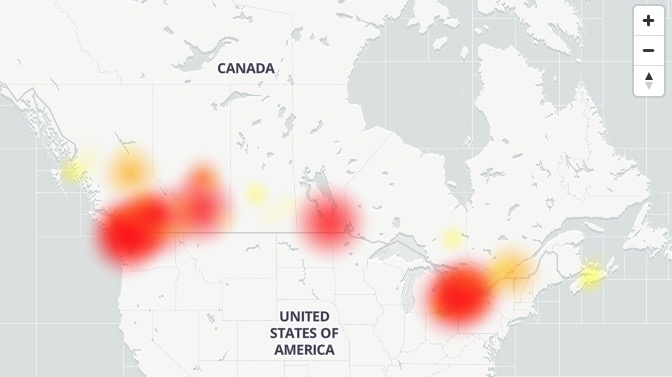 Bell outage map