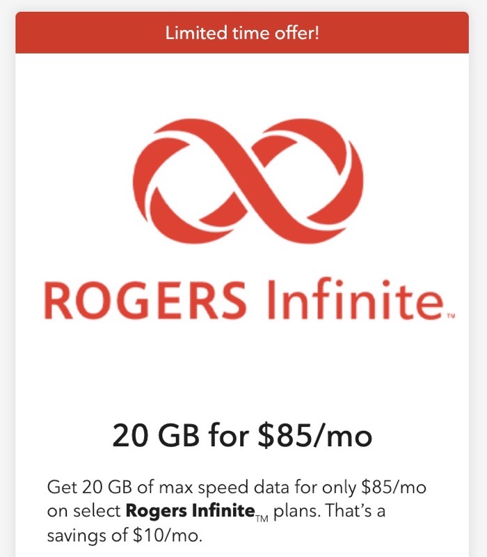 Rogers infinite 20gb