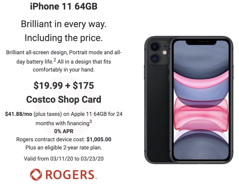 Rogers costco iphone 11