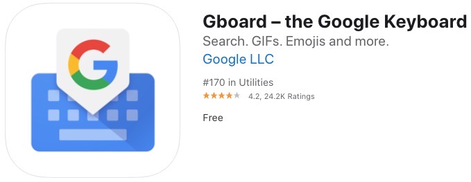 Google gboard itunes