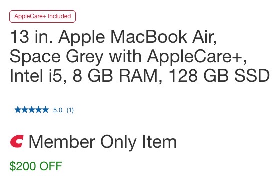 Macbook air sale costco