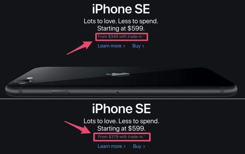 Iphone se price change apple canada
