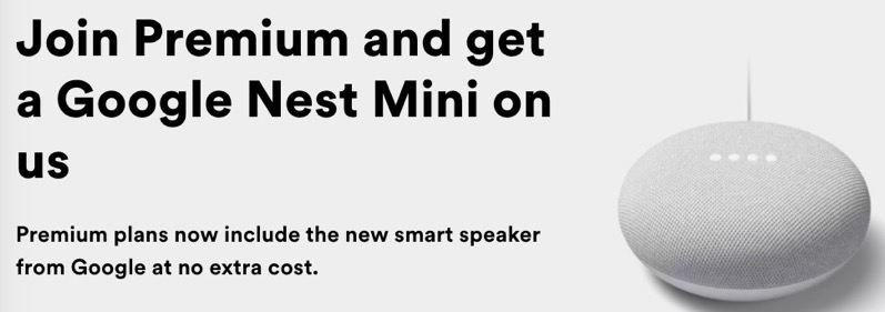 Spotify premium google nest mini