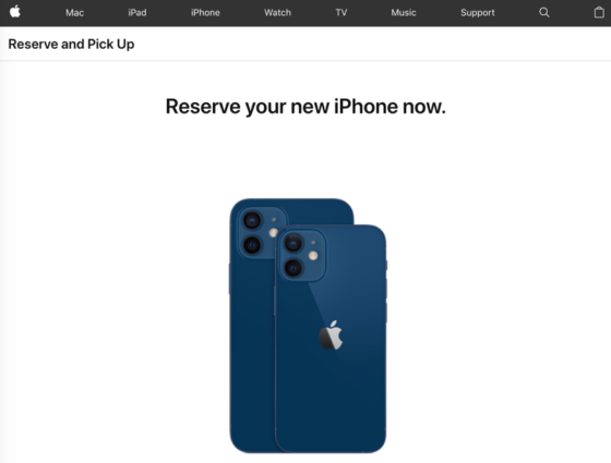 Apple Offers Reserve and Pick Up for iPhone 12, iPhone 12 Pro in Canada