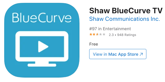 Shaw bluecurve tv