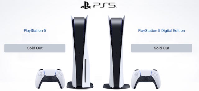 Ps5 sold out