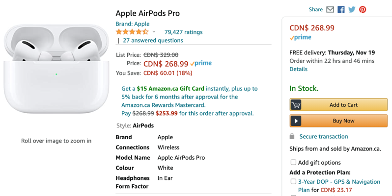 Airpods pro sale amazon