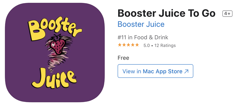 Booster juice app