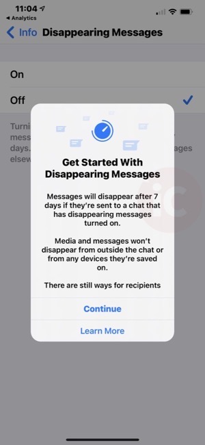 Whatsapp disappearing messages2