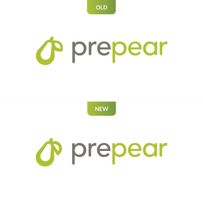 Prepear Logo Old vs New 2021