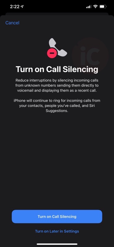 Ios 14 5 call silencing
