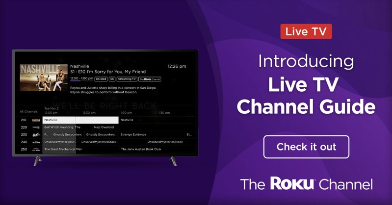 Roku live tv guide