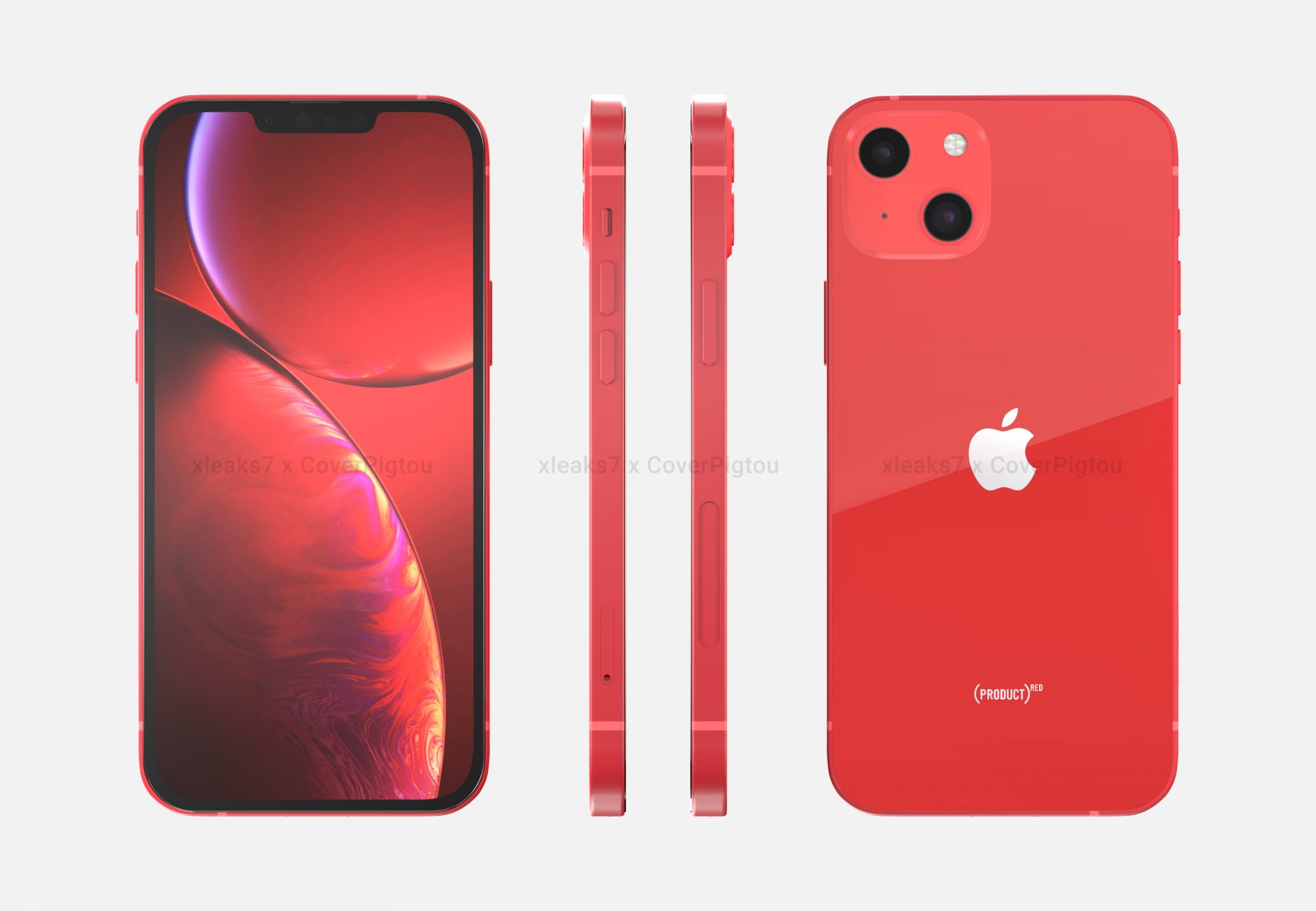 Il presunto “iPhone 13” è mostrato in un colore rosso immaginario [PICS]