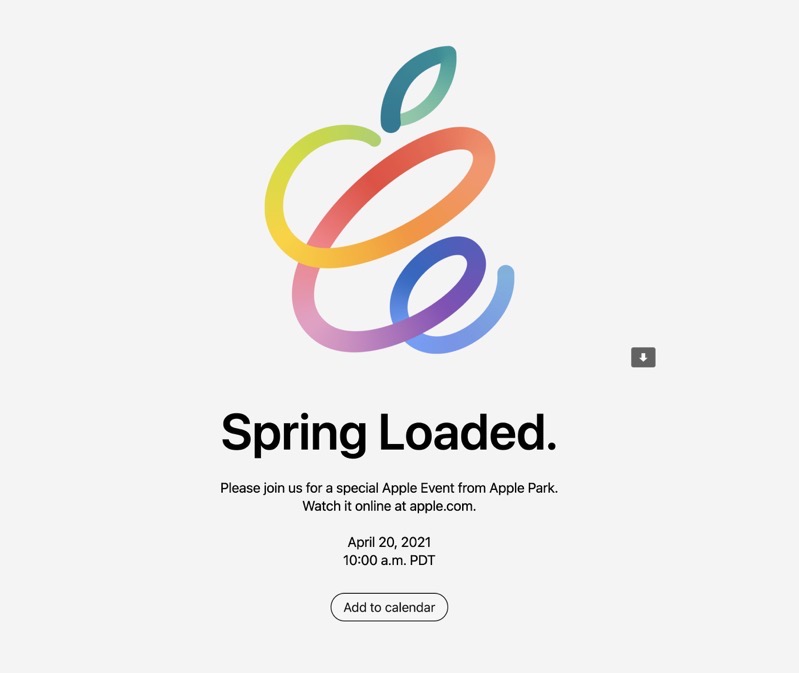Apple event spring loaded