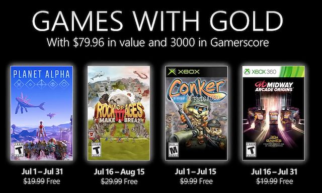Games with gold July 2021