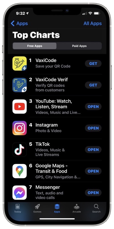 Vaxicode app store 1