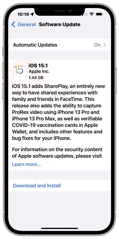 Ios 15 1 download