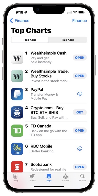 Wealthsimple cash app store 1